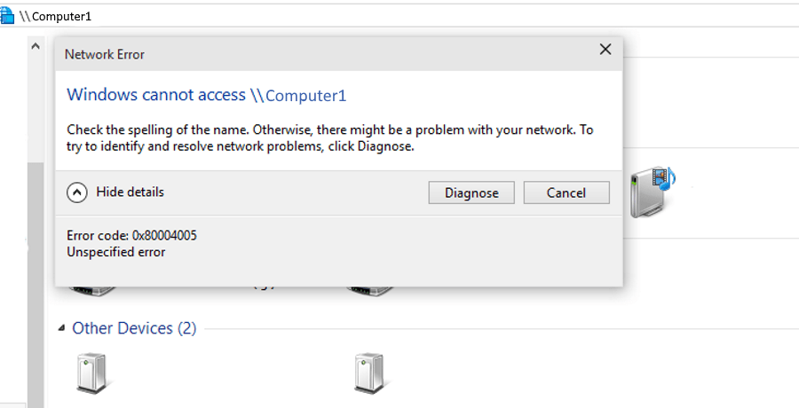 cannot access files on network drive in a domain windows 10